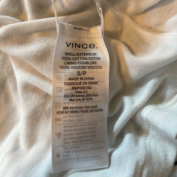 Vince Striped T-Shirt Dress Side Tie S - Picture 6 of 8